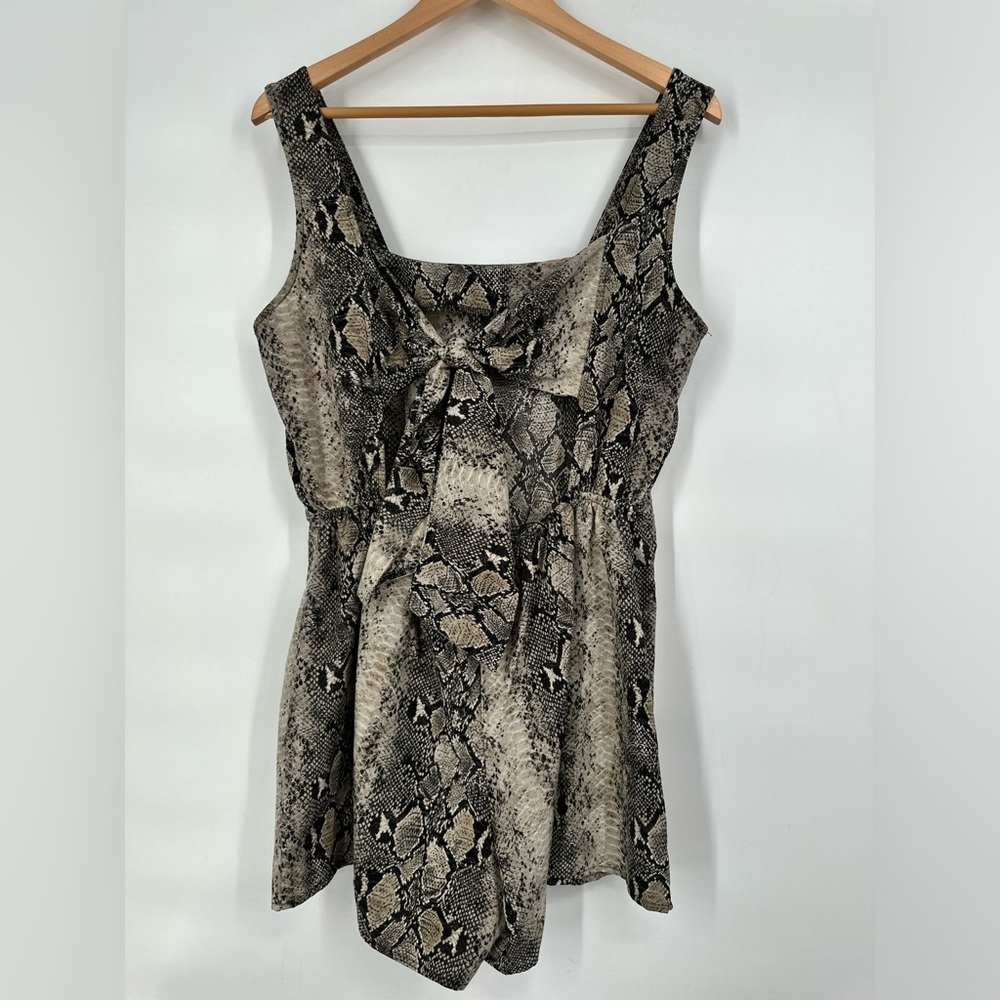 Willow + Root Snake Print Romper - image 3